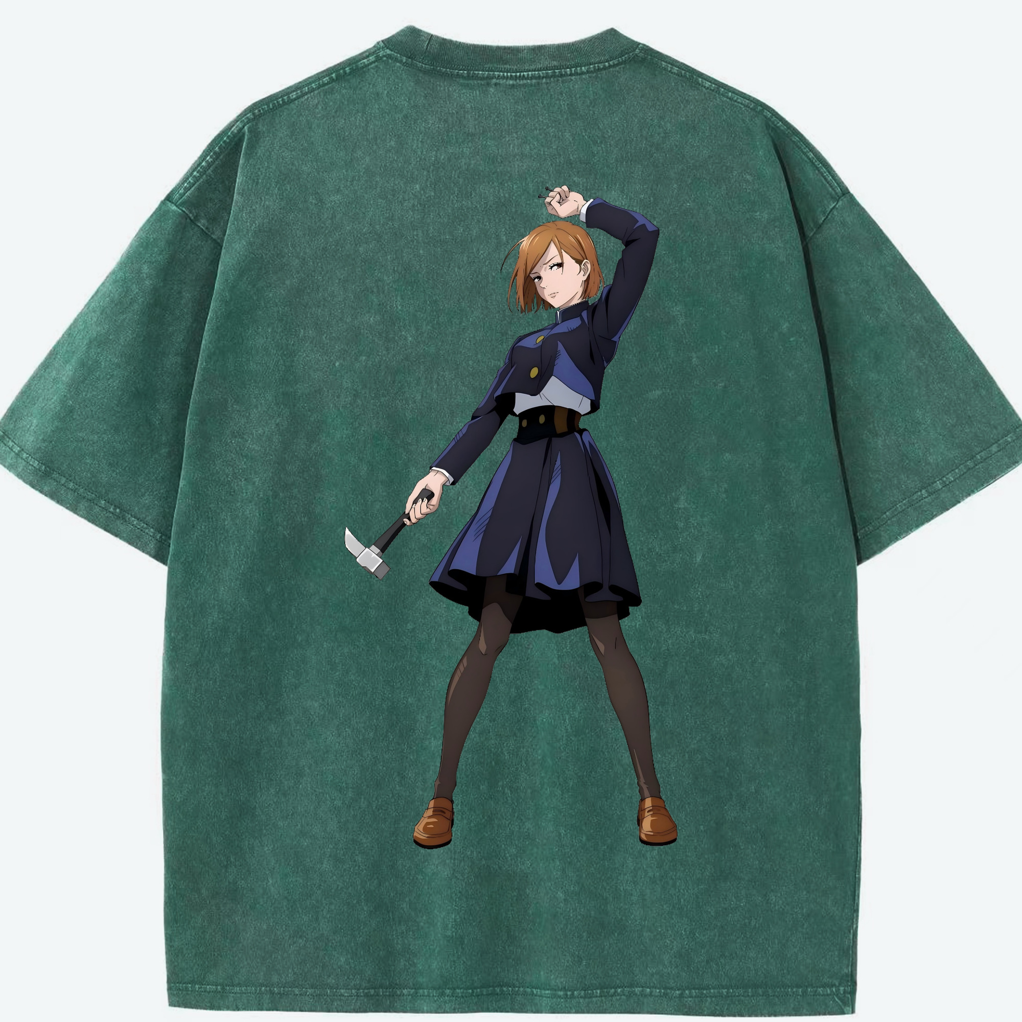 （画像用） 呪術廻戦 Jujutsu Kaisen 綿100% ヴィンテージ風 半袖Tシャツ（背面プリント）